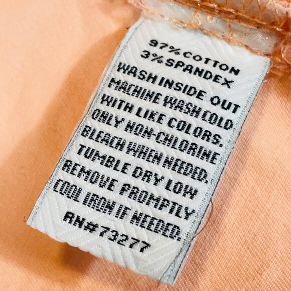 Sonoma Peach Denim Jacket XS Women's Button-Up with Stretch - Picture 3 of 7